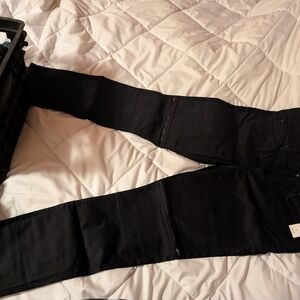 Hot topic rude zip knee black skinny jeans size 40